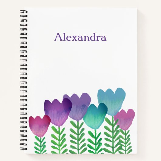 Cute Colorful Floral Custom Notitieboek (Voorkant)