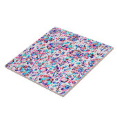 Cute colorful floral design tegeltje (Zijkant)