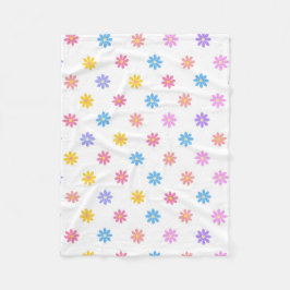 Cute Colorful Floral Fleece Deken