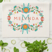 Cute Colorful Floral Lijst Theedoek (Gevouwen)