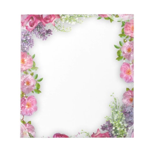 Cute Colorful Floral Notepad Notitieblok (Voorkant)