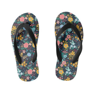 Cute Colorful Floral Pattern Kinder Teenslippers