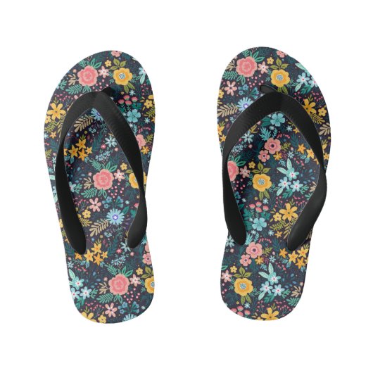 Cute Colorful Floral Pattern Kinder Teenslippers (Voetbed)