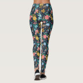 Cute Colorful Floral Pattern Leggings (Achterkant)