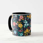 Cute Colorful Floral Pattern Mok (Voorkant links)