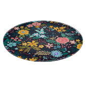 Cute Colorful Floral Pattern Snijplank (Hoek)