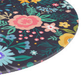 Cute Colorful Floral Pattern Snijplank (Hoek)