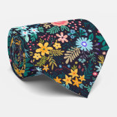 Cute Colorful Floral Pattern Stropdas (Opgerold)