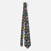 Cute Colorful Floral Pattern Stropdas (Achterkant)