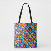 Cute Colorful Flowers Pattern Draagtas (Voorkant)