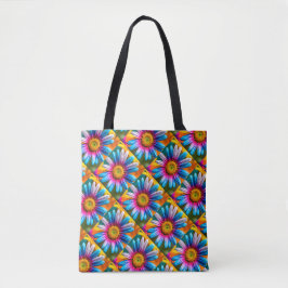Cute Colorful Flowers Pattern Draagtas