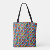 Cute Colorful Flowers Pattern Draagtas (Achterkant)