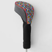Cute Colorful Flowers Pattern Golfheadcover (Schuin)