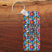 Cute Colorful Flowers Pattern Sleutelhanger (Voorkant)