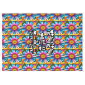 Cute Colorful Flowers Pattern Tafelkleed (Voorkant (Horizontaal))