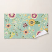 Cute Colorful Folk Floral Original Golden (Serviette à main)