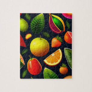 Cute Colorful Fruits Patroon Legpuzzel