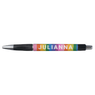 Cute Colorful Fun Rainbow Stripes Personated Pen