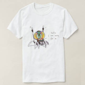Cute Colorful Funny Peacock Spider Drawing Shirt