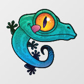 Cute Colorful Gecko Raamsticker (Vel)