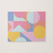 Cute Colorful Geometric Shapes Collage Artwork Legpuzzel (Horizontaal)
