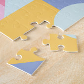 Cute Colorful Geometric Shapes Collage Artwork Legpuzzel (Zijkant)