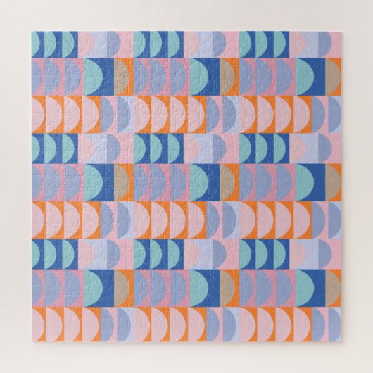 Cute Colorful Geometric Shaptern Blue Legpuzzel (Verticaal)