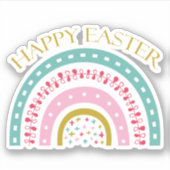 Cute Colorful Happy Paast Rainbow Vinyl Sticker (Voorkant)