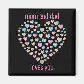 Cute Colorful Heart Pattern Magneet (Voorkant)