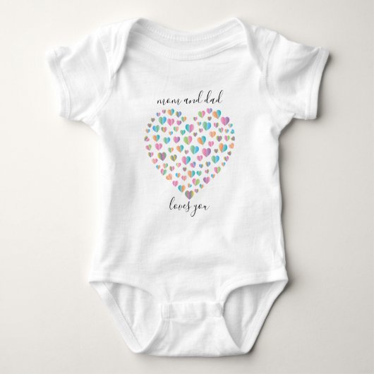 Cute Colorful Heart Pattern Romper (Voorkant)
