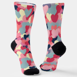 Cute Colorful Heart Pattern Sokken