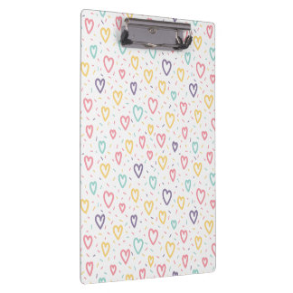 Cute Colorful Hearts Clipboard  Klembord