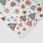 Cute Colorful Hearts Pattern Tissuepapier (Detail)