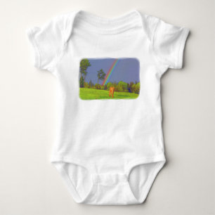 Cute Colorful Horse and Rainbow Design Romper