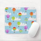 Cute Colorful Hot Air-luchtballonnen Patroon Muismat (Met muis)