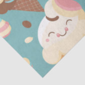 Cute colorful ice crème tissuepapier (Detail)