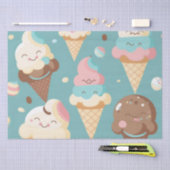 Cute colorful ice crème tissuepapier (Craft)