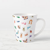 Cute Colorful Insect Pattern Latte Mok (Rechts)