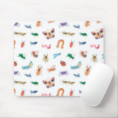 Cute Colorful Insect Pattern Muismat (Met muis)