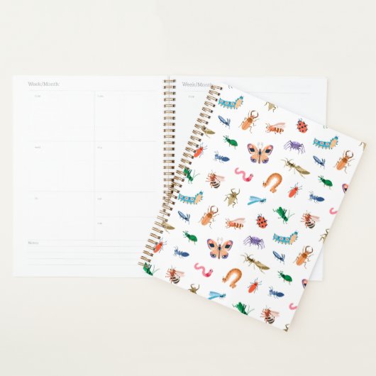Cute Colorful Insect Pattern Planner (Display)