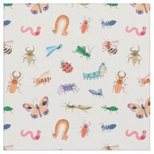 Cute Colorful Insect Pattern Stof