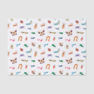 Cute Colorful Insect Pattern Tissuepapier