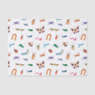 Cute Colorful Insect Pattern Tissuepapier