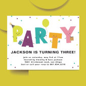 Cute Colorful Invitation Briefkaart