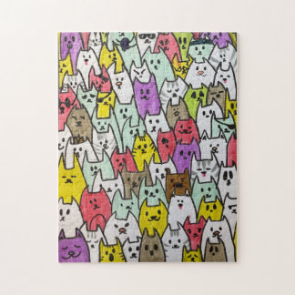 Cute & Colorful Kat puzzel Legpuzzel