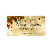 Cute, Colorful, kerstversieringen, kerst Etiket (Voorkant)