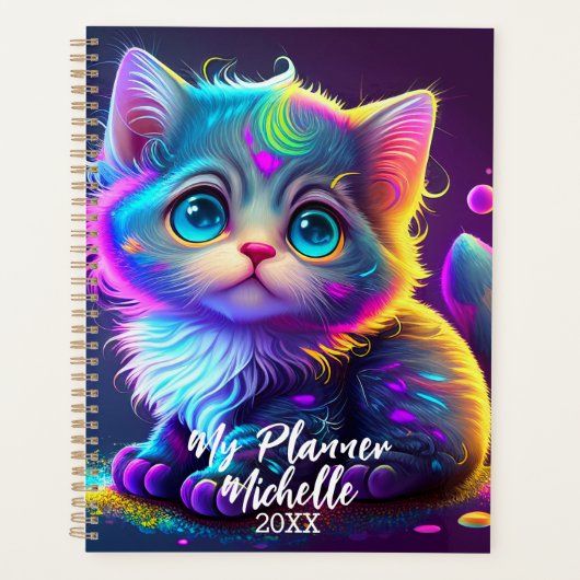 Cute Colorful Kitten Planner (Voorkant)