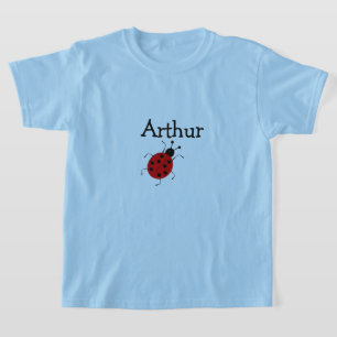 Cute colorful ladybugs, gelukscharme gepersonalise t-shirt