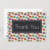 Cute Colorful Macarons Pattern Dank u Briefkaart (Voorkant / Achterkant)