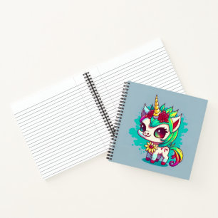 Cute Colorful Magical Creater Unicorn Artwork   Notitieboek
